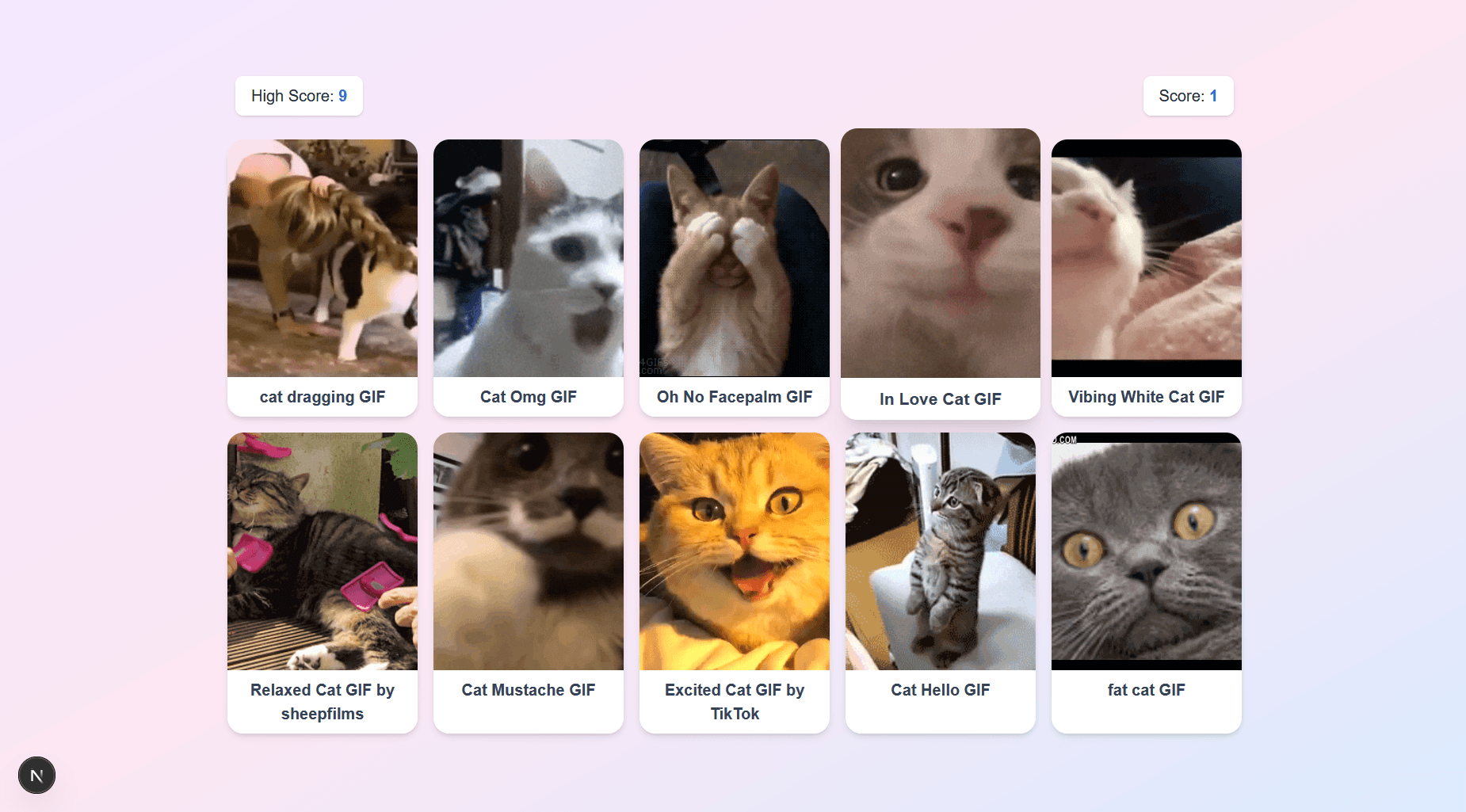 Giphy Memory Game